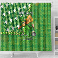 Personalized Happy St Patrick's Day Shower Curtain Irish Leprechaun