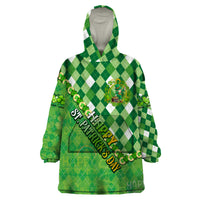 Personalized Happy St Patrick's Day Wearable Blanket Hoodie Irish Leprechaun - Wonder Print Shop