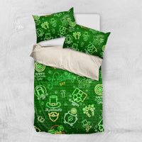 Ireland St Patrick's Day Bedding Set Symbols Neon - Wonder Print Shop