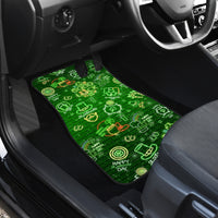 Ireland St Patrick's Day Car Mats Symbols Neon - Wonder Print Shop