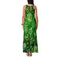Ireland St Patrick's Day Family Matching Tank Maxi Dress and Hawaiian Shirt Symbols Neon - Wonder Print Shop