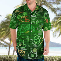 Ireland St Patrick's Day Hawaiian Shirt Symbols Neon - Wonder Print Shop