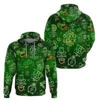Ireland St Patrick's Day Hoodie Symbols Neon - Wonder Print Shop