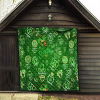 Ireland St Patrick's Day Quilt Symbols Neon - Wonder Print Shop