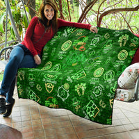 Ireland St Patrick's Day Quilt Symbols Neon - Wonder Print Shop
