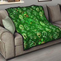 Ireland St Patrick's Day Quilt Symbols Neon - Wonder Print Shop
