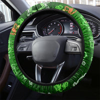 Ireland St Patrick's Day Steering Wheel Cover Symbols Neon - Wonder Print Shop