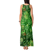 Ireland St Patrick's Day Tank Maxi Dress Symbols Neon - Wonder Print Shop