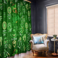Ireland St Patrick's Day Window Curtain Symbols Neon - Wonder Print Shop