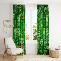 Ireland St Patrick's Day Window Curtain Symbols Neon - Wonder Print Shop