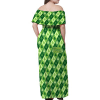 Irish St Patrick's Day Family Matching Off Shoulder Maxi Dress and Hawaiian Shirt Simple Style - Wonder Print Shop