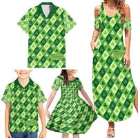 Irish St Patrick's Day Family Matching Summer Maxi Dress and Hawaiian Shirt Simple Style - Wonder Print Shop