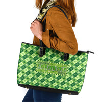 Irish St Patrick's Day Leather Tote Bag Simple Style - Wonder Print Shop