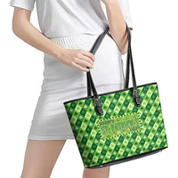 Irish St Patrick's Day Leather Tote Bag Simple Style - Wonder Print Shop