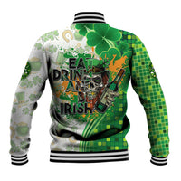 Happy St Patrick's Day Baseball Jacket Eat Drink and Be Irish - Wonder Print Shop
