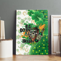Happy St Patrick's Day Canvas Wall Art Eat Drink and Be Irish - Wonder Print Shop
