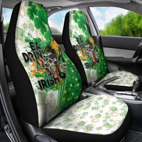 Happy St Patrick's Day Car Seat Cover Eat Drink and Be Irish - Wonder Print Shop