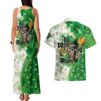 Happy St Patrick's Day Couples Matching Tank Maxi Dress and Hawaiian Shirt Eat Drink and Be Irish - Wonder Print Shop