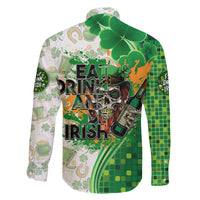 Happy St Patrick's Day Family Matching Long Sleeve Bodycon Dress and Hawaiian Shirt Eat Drink and Be Irish - Wonder Print Shop