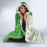 Happy St Patrick's Day Hooded Blanket Eat Drink and Be Irish