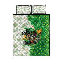 Happy St Patrick's Day Quilt Bed Set Eat Drink and Be Irish - Wonder Print Shop