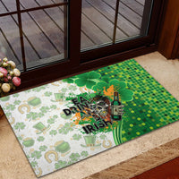 Happy St Patrick's Day Rubber Doormat Eat Drink and Be Irish - Wonder Print Shop