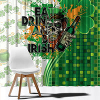 Happy St Patrick's Day Window Curtain Eat Drink and Be Irish - Wonder Print Shop