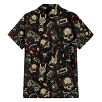 Rock And Roll Skull Pattern Design Hawaiian Shirt - Wonder Print Shop