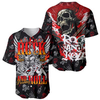 Rock And Roll Skull Forever Baseball Jersey - Wonder Print Shop