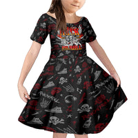 Rock And Roll Skull Forever Family Matching Mermaid Dress and Hawaiian Shirt - Wonder Print Shop
