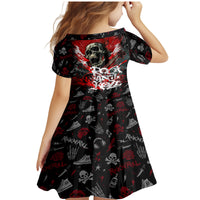 Rock And Roll Skull Forever Family Matching Mermaid Dress and Hawaiian Shirt - Wonder Print Shop