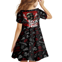 Rock And Roll Skull Forever Family Matching Off Shoulder Maxi Dress and Hawaiian Shirt - Wonder Print Shop