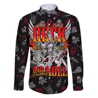 Rock And Roll Skull Forever Family Matching Puletasi Dress and Hawaiian Shirt - Wonder Print Shop