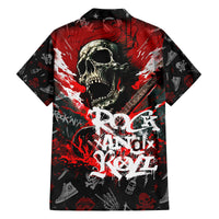 Rock And Roll Skull Forever Family Matching Tank Maxi Dress and Hawaiian Shirt - Wonder Print Shop