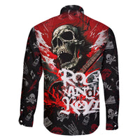 Rock And Roll Skull Forever Family Matching Tank Maxi Dress and Hawaiian Shirt - Wonder Print Shop