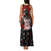 Rock And Roll Skull Forever Family Matching Tank Maxi Dress and Hawaiian Shirt - Wonder Print Shop