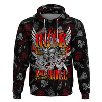 Rock And Roll Skull Forever Hoodie - Wonder Print Shop