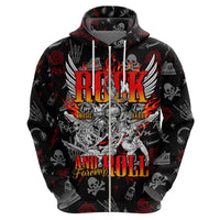 Rock And Roll Skull Forever Hoodie - Wonder Print Shop