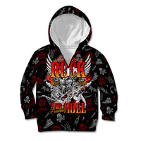 Rock And Roll Skull Forever Kid Hoodie - Wonder Print Shop