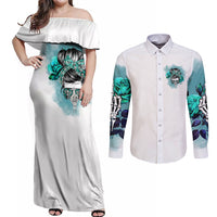 Im Not Always A Bitch Just Kidding Go Fuck Yourself Couples Matching Off Shoulder Maxi Dress and Long Sleeve Button Shirts - Wonder Print Shop