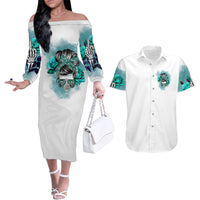 Im Not Always A Bitch Just Kidding Go Fuck Yourself Couples Matching Off The Shoulder Long Sleeve Dress and Hawaiian Shirt - Wonder Print Shop