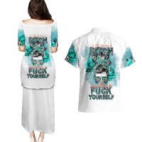 Im Not Always A Bitch Just Kidding Go Fuck Yourself Couples Matching Puletasi Dress and Hawaiian Shirt - Wonder Print Shop