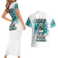 Im Not Always A Bitch Just Kidding Go Fuck Yourself Couples Matching Short Sleeve Bodycon Dress and Hawaiian Shirt - Wonder Print Shop