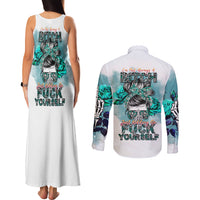 Im Not Always A Bitch Just Kidding Go Fuck Yourself Couples Matching Tank Maxi Dress and Long Sleeve Button Shirts - Wonder Print Shop