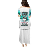 Im Not Always A Bitch Just Kidding Go Fuck Yourself Family Matching Puletasi Dress and Hawaiian Shirt - Wonder Print Shop