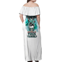 Im Not Always A Bitch Just Kidding Go Fuck Yourself Off Shoulder Maxi Dress - Wonder Print Shop