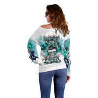 Im Not Always A Bitch Just Kidding Go Fuck Yourself Off Shoulder Sweater - Wonder Print Shop