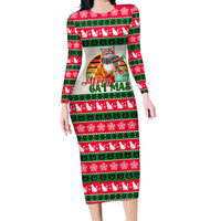 Merry Christmas Cat Family Matching Long Sleeve Bodycon Dress and Hawaiian Shirt Meowy Catmas Xmas Tree - Wonder Print Shop