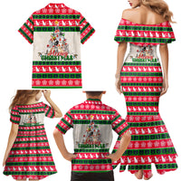 Merry Christmas Cat Family Matching Mermaid Dress and Hawaiian Shirt Meowy Catmas Xmas Tree - Wonder Print Shop