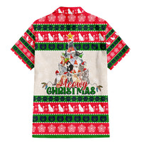 Merry Christmas Cat Family Matching Mermaid Dress and Hawaiian Shirt Meowy Catmas Xmas Tree - Wonder Print Shop